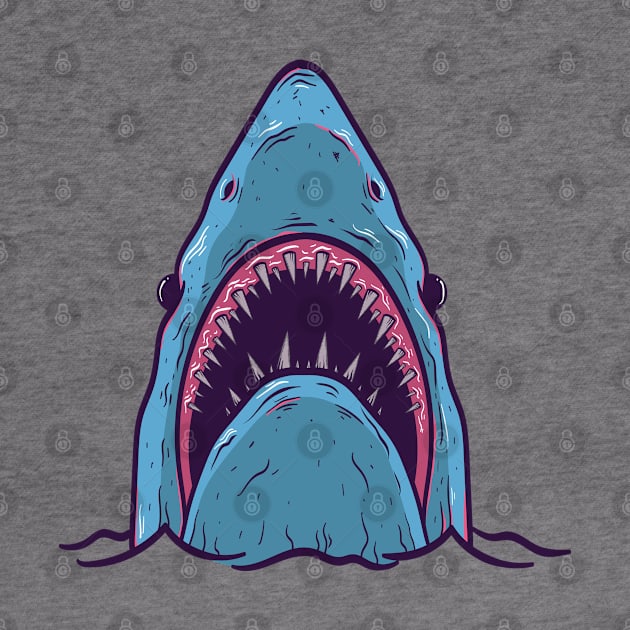 Shark head Design T-shirt STICKERS CASES MUGS WALL ART NOTEBOOKS PILLOWS TOTES TAPESTRIES PINS MAGNETS MASKS by TORYTEE